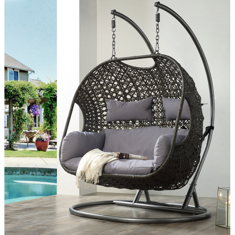 Furkan pumpkin double swing chair with stand sale